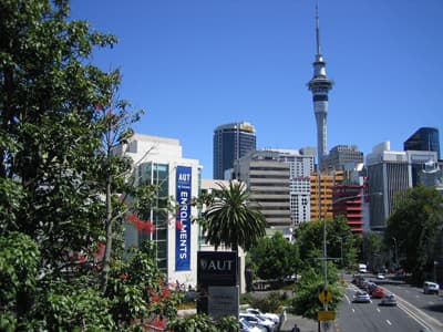 Die AUT im Stadtzentrum Aucklands Downtown und Uni in Auckland